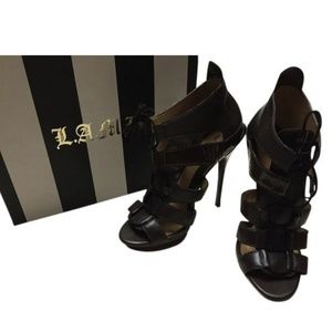 L.A.M.B. Brown Jaco Tie Up Sandals (BNWOT)